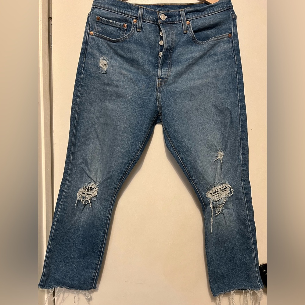 Levi's 501 S Skinny Jeans distressed